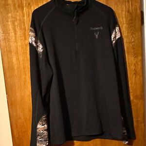Black Pullover with Camo Accents